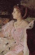 Ilia Efimovich Repin Card Lavina portrait oil